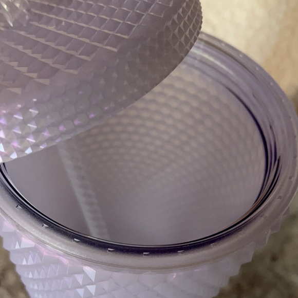 NWT Starbucks Snow White Ice Iridescent Cold Cup Studded Tumbler 2021 Winter - Picture 9 of 9